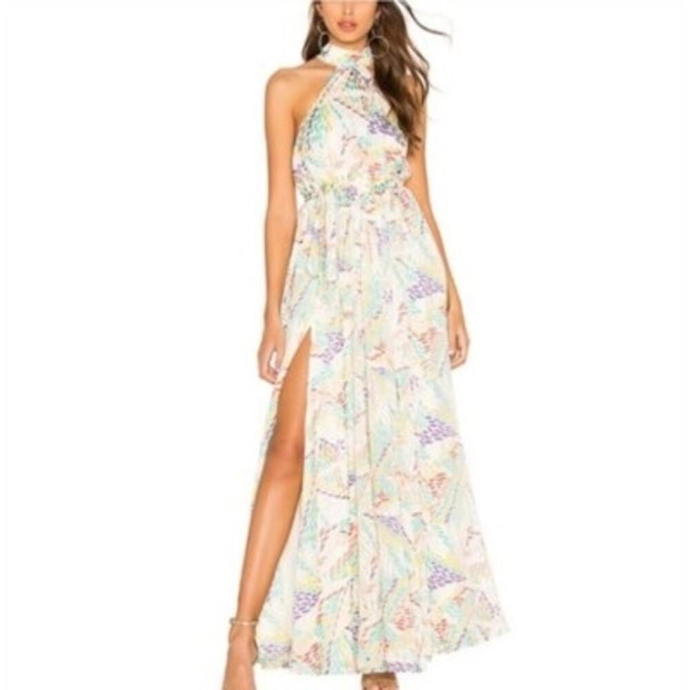 Michael Costello x Revolve Noelle Velvet Burnout Maxi Dress Gown Medium M NWT